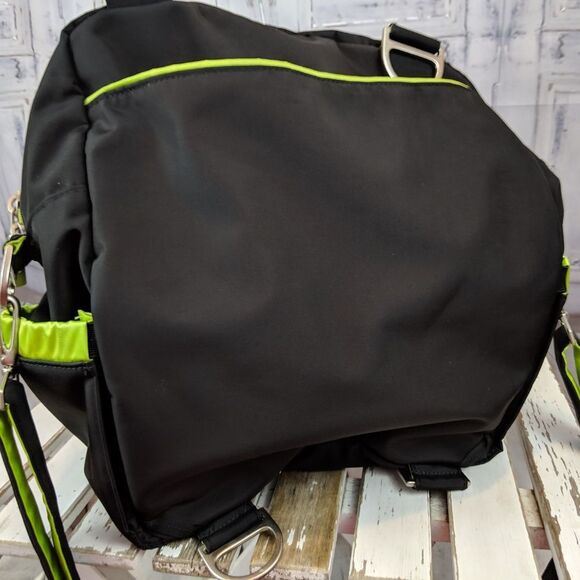 jujube ju-ju-be diaper black purse tote bag green - Picture 3 of 8